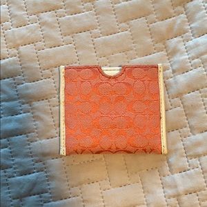 Coach pink pocket mirror